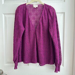 Sezane Gaya Blouse Purple - Size 10
